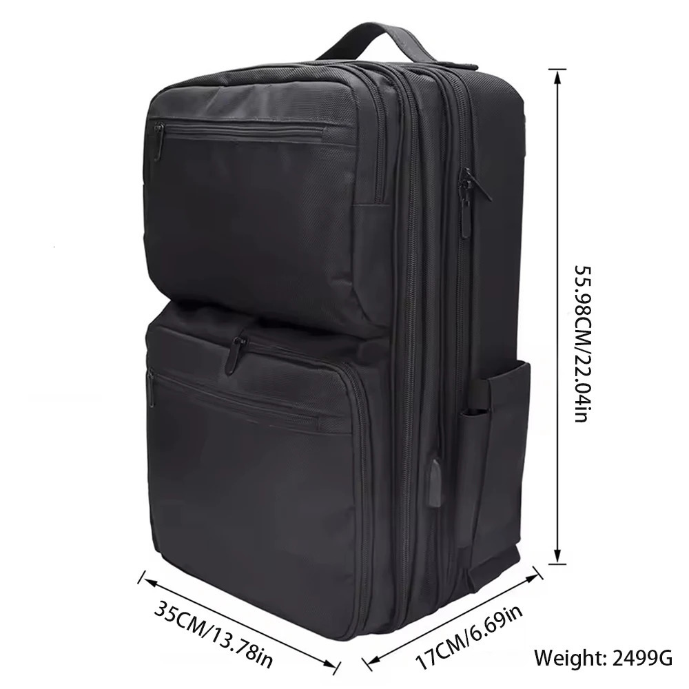 Makeup Travel Backpack with Sliding Large Cosmetic Storage Organizer Bag Trays Adjustable Dividers Partition Barber Tools Bag 251011