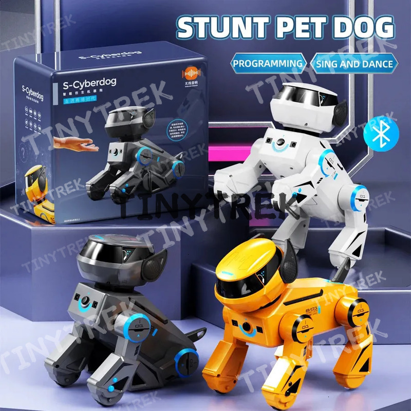 Remote Control Robot Dog Toys Intelligent Programming Rc Toy Car Bluetooth Audio Smart Interactive Stunt Music Dwe76 Puppy Gift 250823