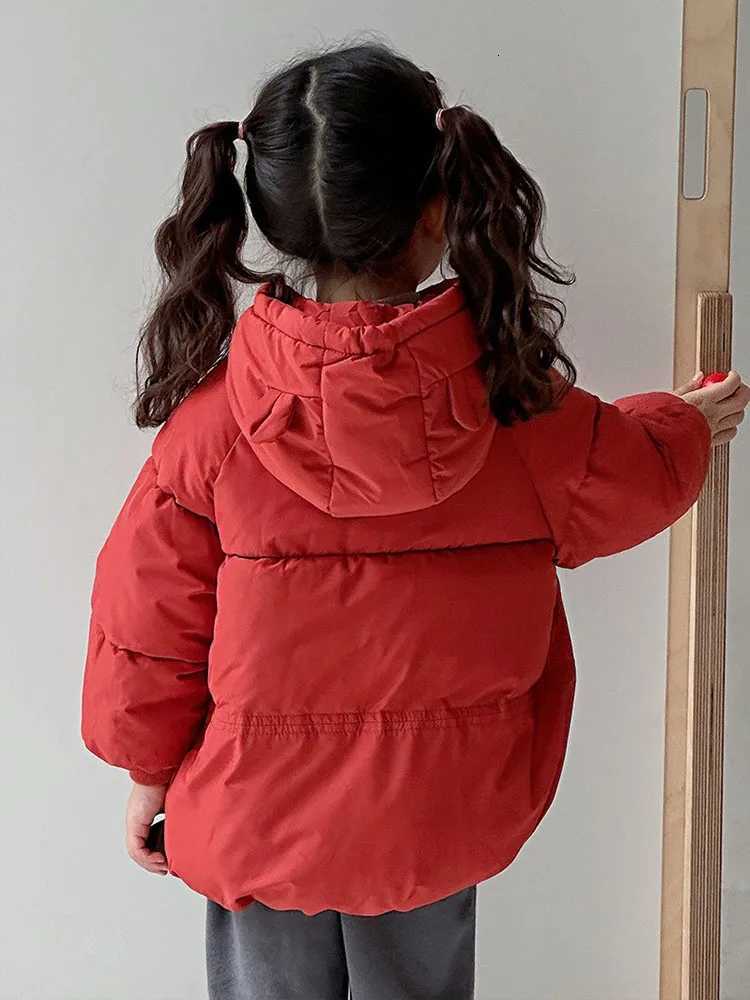 Kids Boys Girls Christmas Hooded Jacket Winter Thicken Warm Baby Solid Color Outerwear Fashion Zipper Casual Clothes 26 YearsT251016