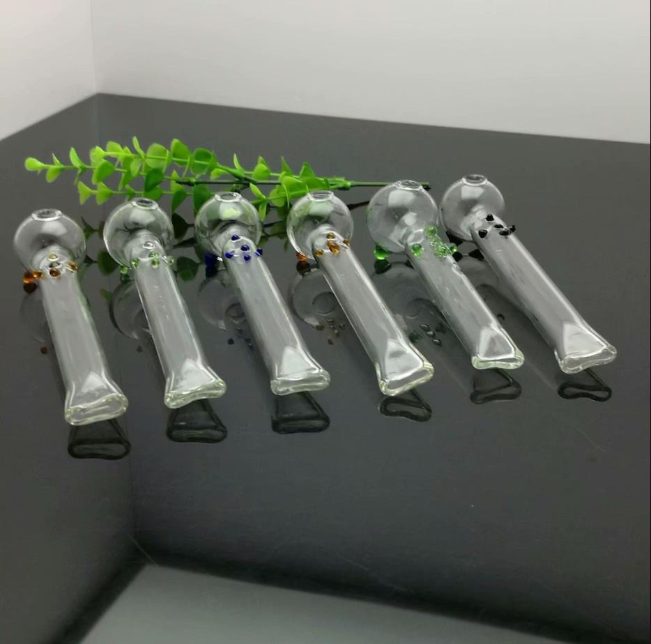 20 styles Glass Smoking pipes hookah Oil Burner Pipes Smokings New hot selling color dot glass flat mouthed pipe