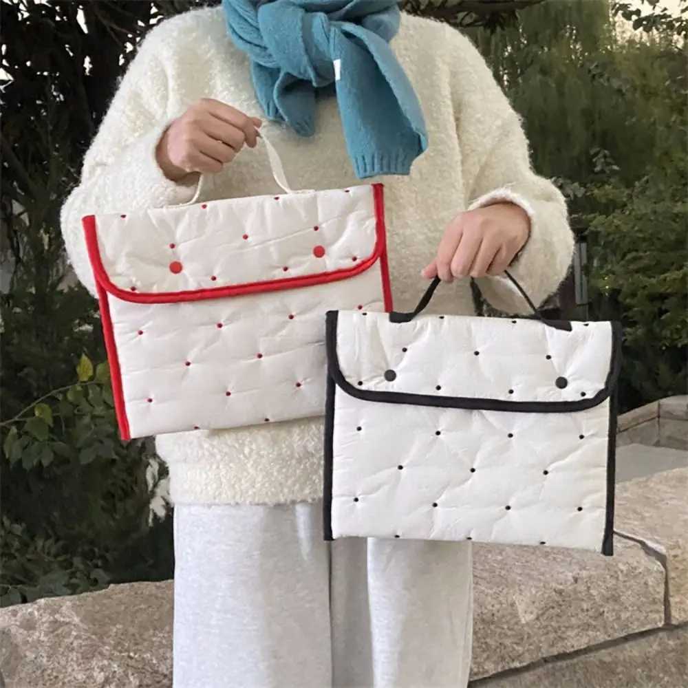 Cute Shockproof Laptop Sleeve Case Rabbit Plaid Laptop Handbag Large Capacity Cartoon Notebook CoverW251015