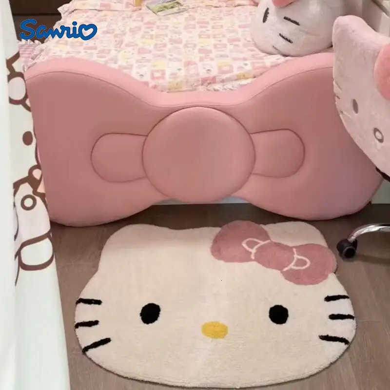 Sanrio Hot Hello Kitty Carpet Doormat Foot Mat Living Room Bedroom Bedside Household Decoration 6080Cm Kawaii Anime New Style L251016