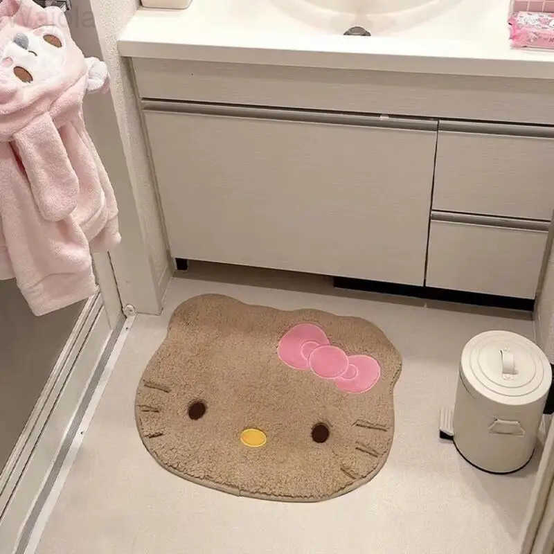 Sanrio Hot Hello Kitty Carpet Doormat Foot Mat Living Room Bedroom Bedside Household Decoration 60120Cm Kawaii Anime New Style L251016