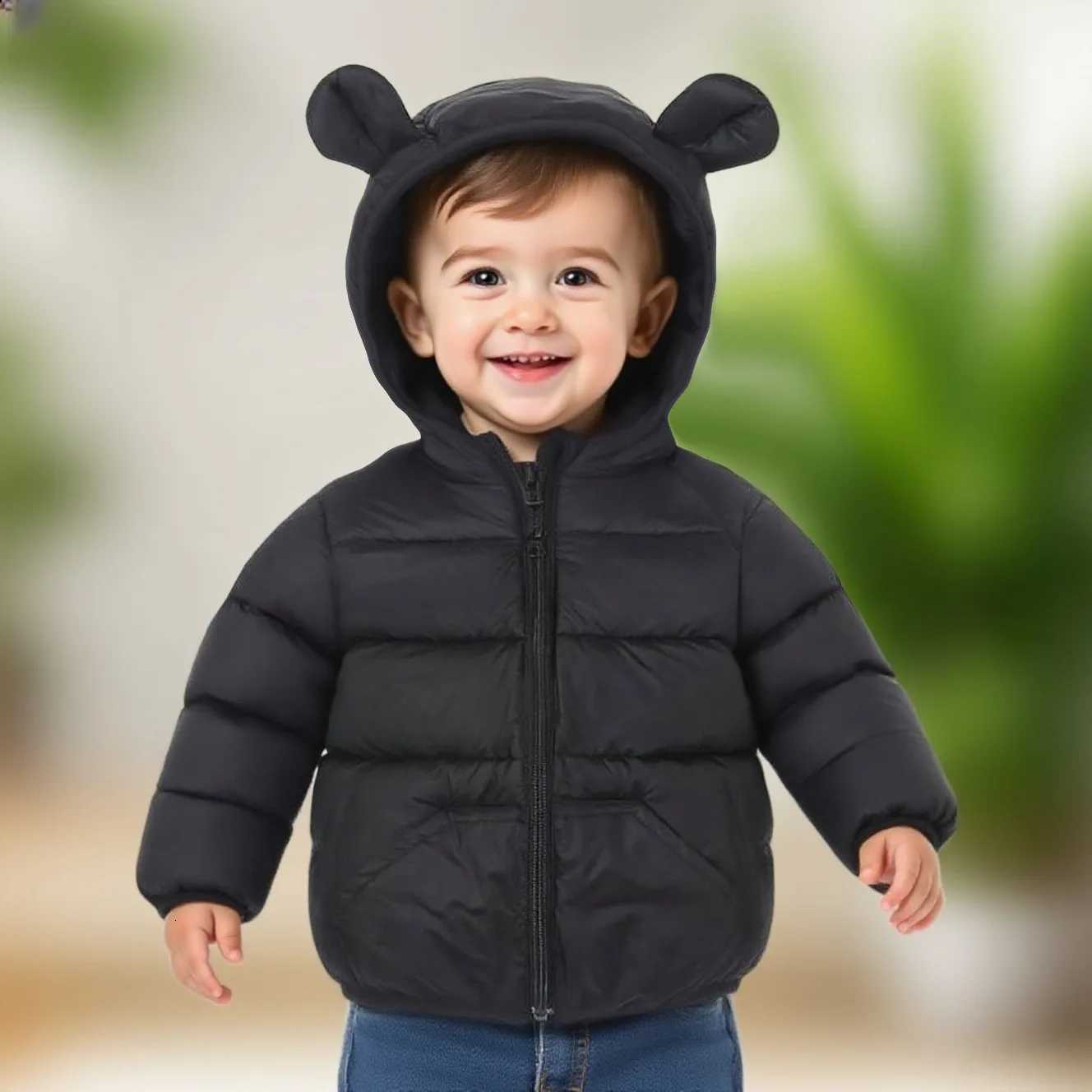 Down Coats Hooded Jackets Parkas Outerwear Outfit Fashion Simple Kids Clothing Children Cotton Child Boys Girls Warm WinterT251016