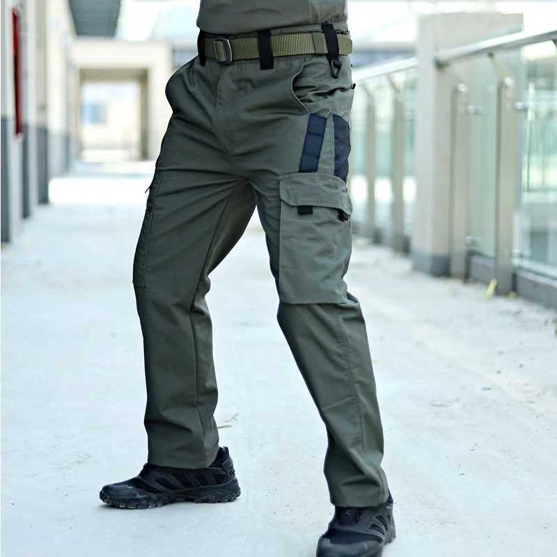 Summer Quick Dry Pants Men Tactical Cargo Trousers Outdoor Work Waterproof Cargo Trousers Multipocket WearResistant Train Pant J251203