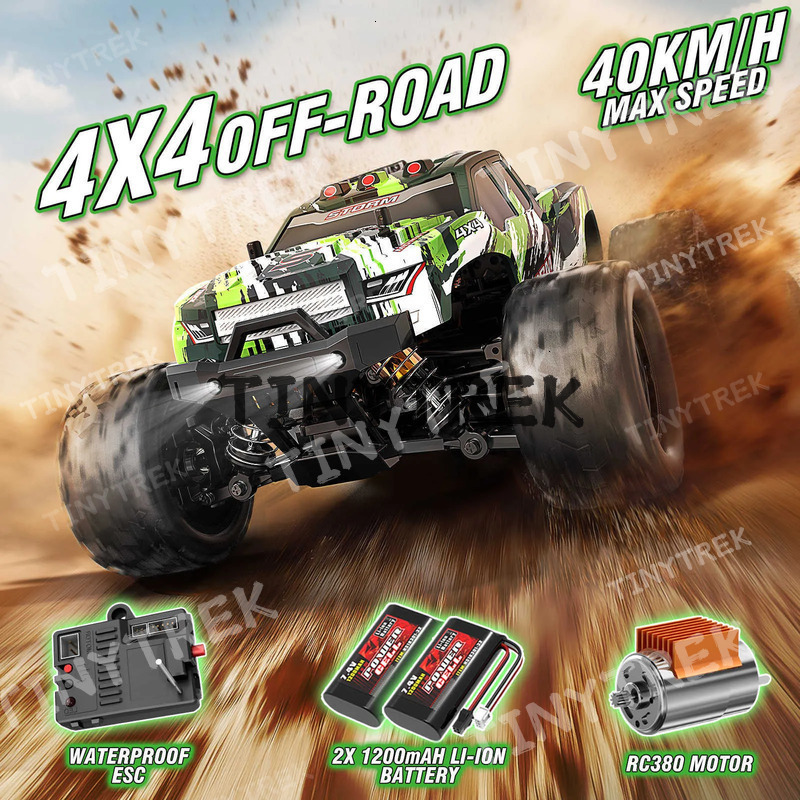 1/18 Brushless High-Speed Four-Wheel Drive 2.4G Full-Scale Professional RC Remote-Controlled Dwe76 Off-Road Big Vehicle 1/14 Brushed X250203