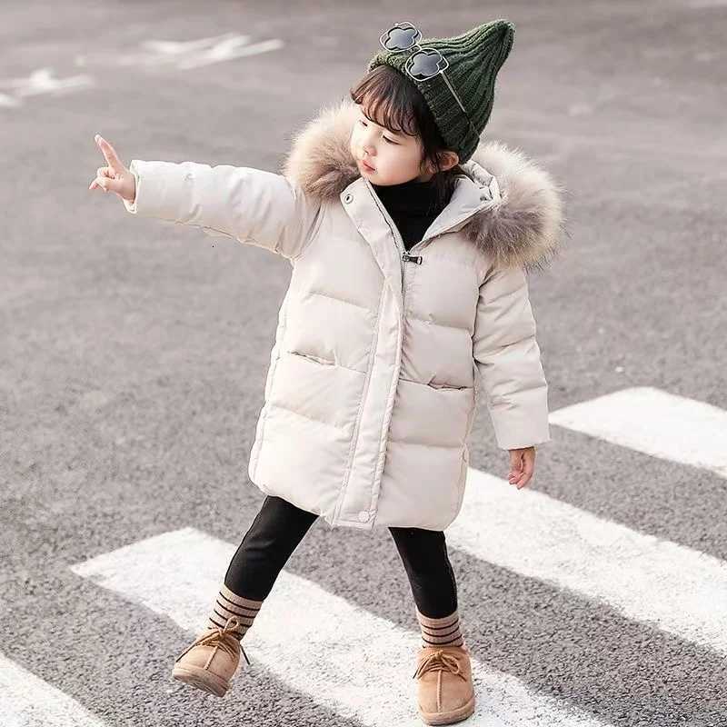 New Winter Down Thick Warm Jacket Girls Waterproof Hooded Coat Children Outerwear Clothing Teenage Kids Parka Snowsuit 2025T251016