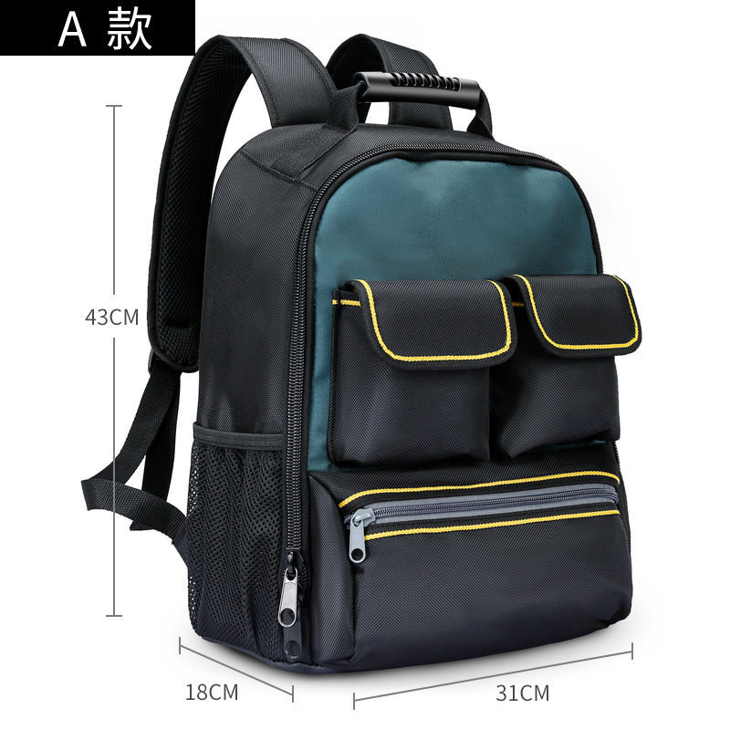 Jakah Tool Backpack with Plastic Bottom Organizer Electrician Professional Portable Complete Bag Storage Tools HL095 250407