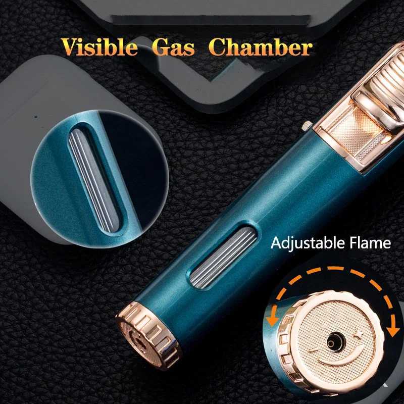 2024 New JOBON Metal Outdoor Windproof Gas Lighter 360 Ignition Blue Flame Torch Jet Ignition Gun Barbecue Kitchen Welding Tool C251016