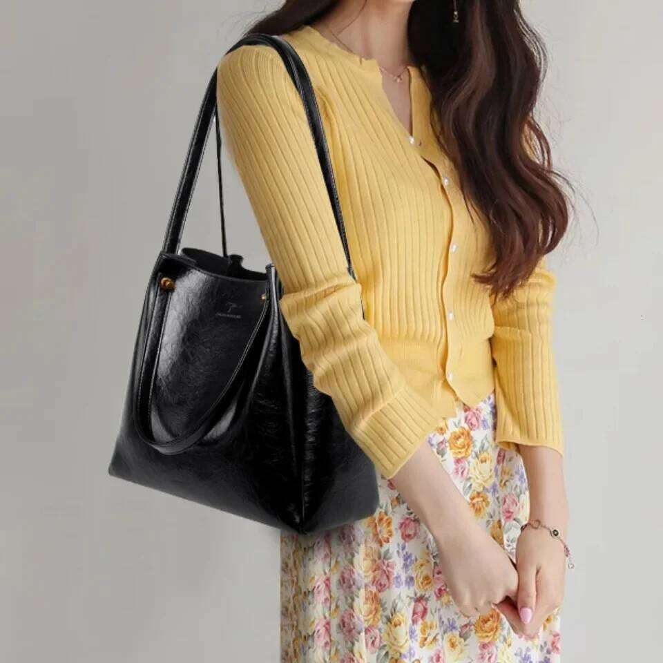 Handbags Designer 3 Layers Leather Hand Big Capacity Tote Bag For Women Vintage Top-Handle Shoulder Bags Suotong251016 Suotong251016 Suot251017