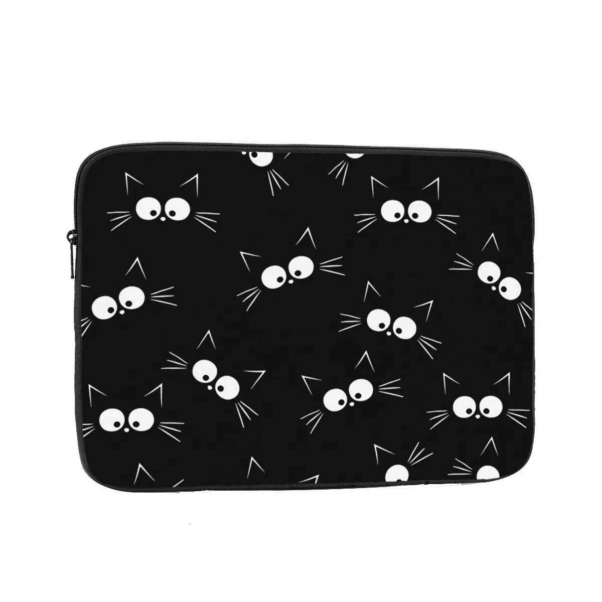 Cute Black Cat Pattern Notebook Laptop Bag Case Pouch 10 12 13 15 17 Inch For Macbook Air Pro Tablet Shockproof Case BagW251015