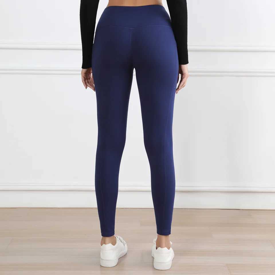 Winter Warm Women Leggings with 3 Pockets Fleece Lined Fintness Pants High Waist Butt Lifting Outdoor Sports Legging Casual WearT251016