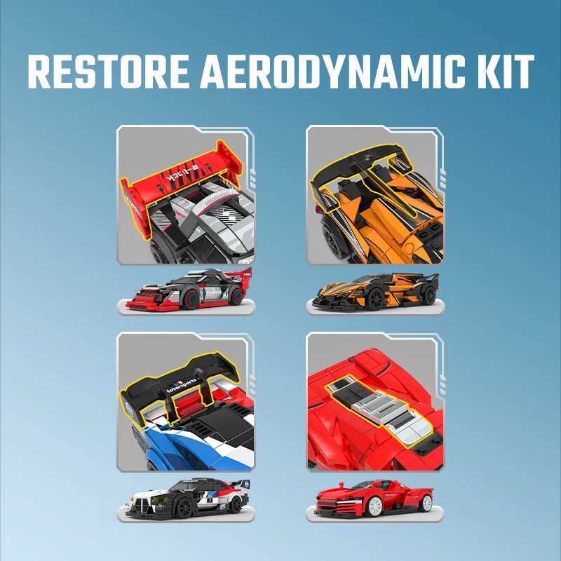 SEMBO Sports Car Assemblage Building Blocks MOC Racing Vehicle Technical Auto Models Car Construction Set For Boys Toys Gifts L251016