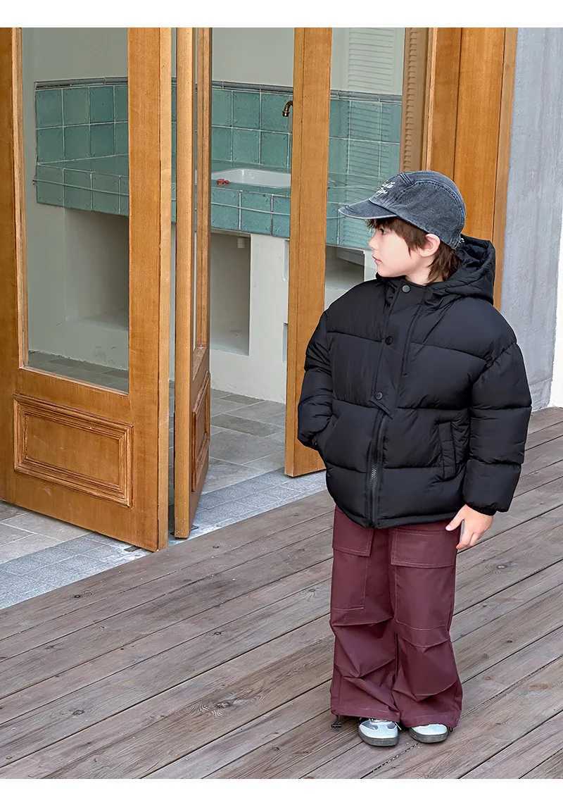Childrens cotton clothing short down cotton jacket winter 2024 new childrens jacket thickened Zhongda children 310 years oldT251016