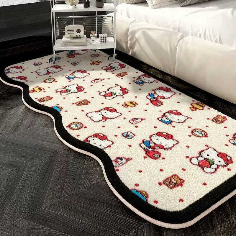 Sanrio Hot Hello Kitty Carpet Doormat Foot Mat Living Room Bedroom Bedside Household Decoration 50120Cm Kawaii Anime New Style L251016