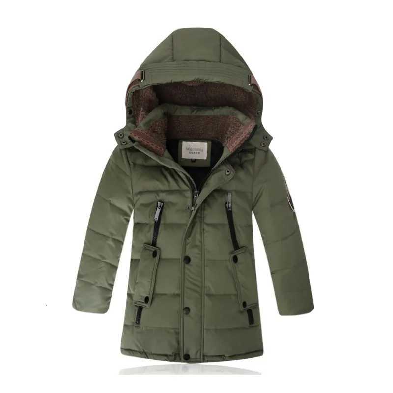 Childrens Clothing Boys down Jacket MidLength Thickened New European Version Medium and Big Childrens Winter ClothingT251016