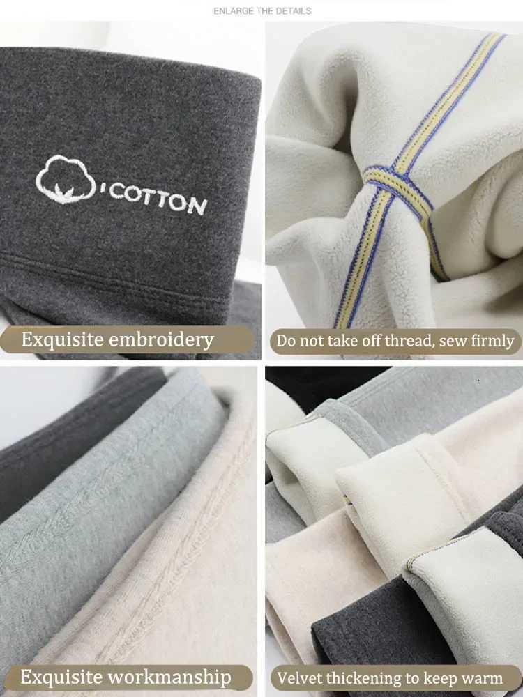 Womens Leggings with Fleece Thermal Cotton Skinny Pants Winter Stretch Black Grey Tights Thick Warm Velvet Leggings for WomenT251016