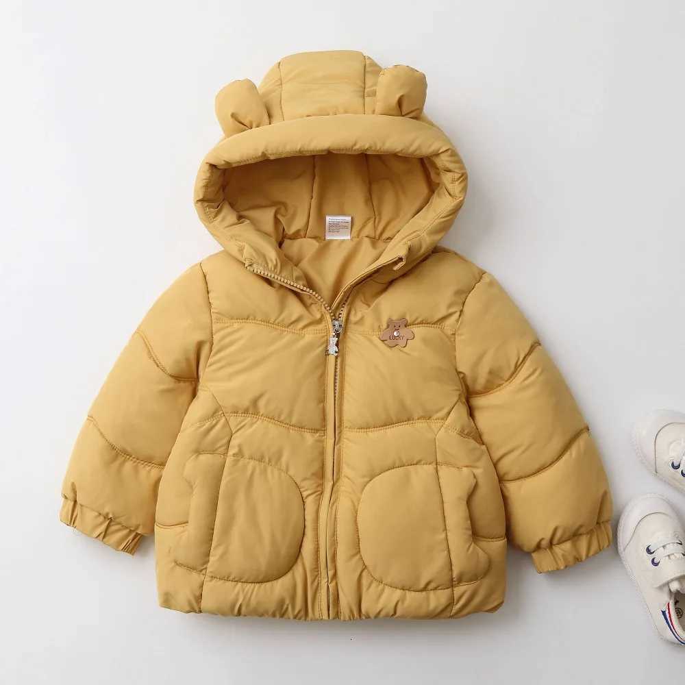 2025 New Winter Kids Parkas Thicken Lining Boys Girls Cotton Padded Hoodie Warm Jacket Windy Breaker Hooded Coat Kids OutfitT251016