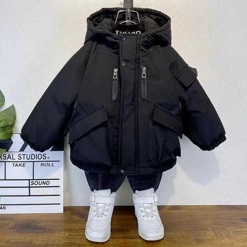 Kids Boy Lightweight Down Jacket Autumn Winter Coats Children Girl Warm Hooded Outerwear Teen Casual Cotton Clothes A09T251016