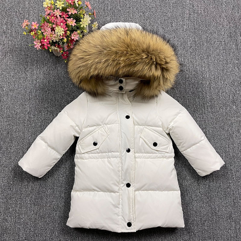 Down Coat Autumn and Winter Waterproof and AntiFouling Children Fur Colla Down Jacket Boys and Girls Outdoor Play AntiDirty Down Jacket 220826