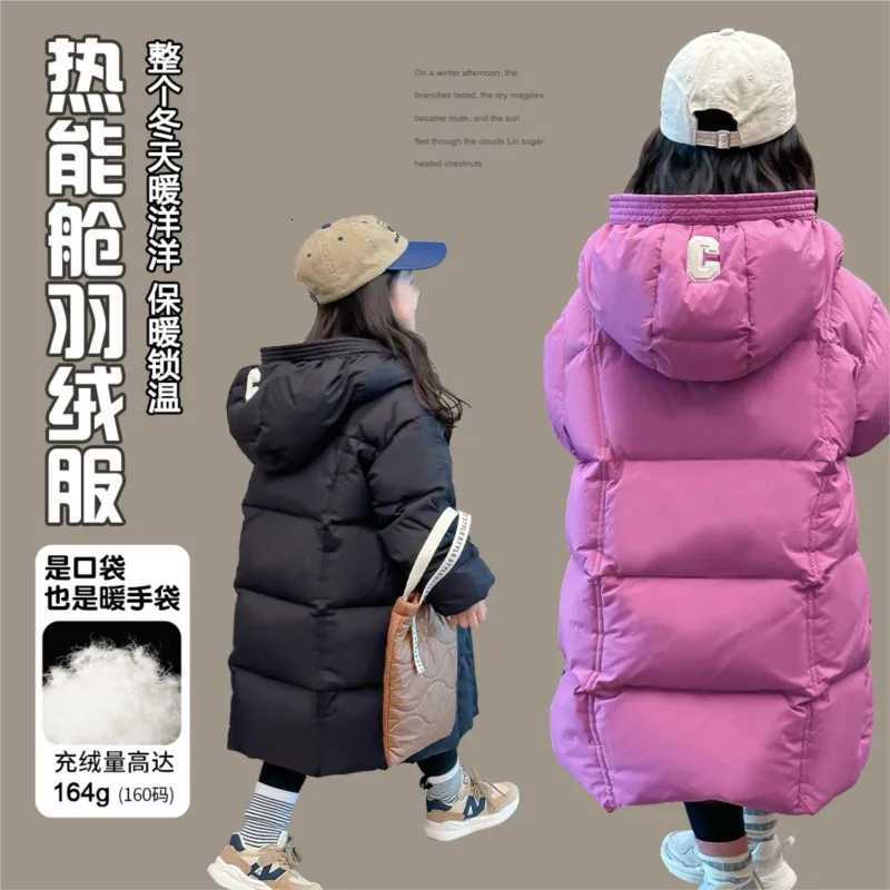 Girls down Coat 2024 Autumn and Winter Clothing New Childrens Padded Top Childrens Clothing ThreeProof Warm Coat Babys TopT251016