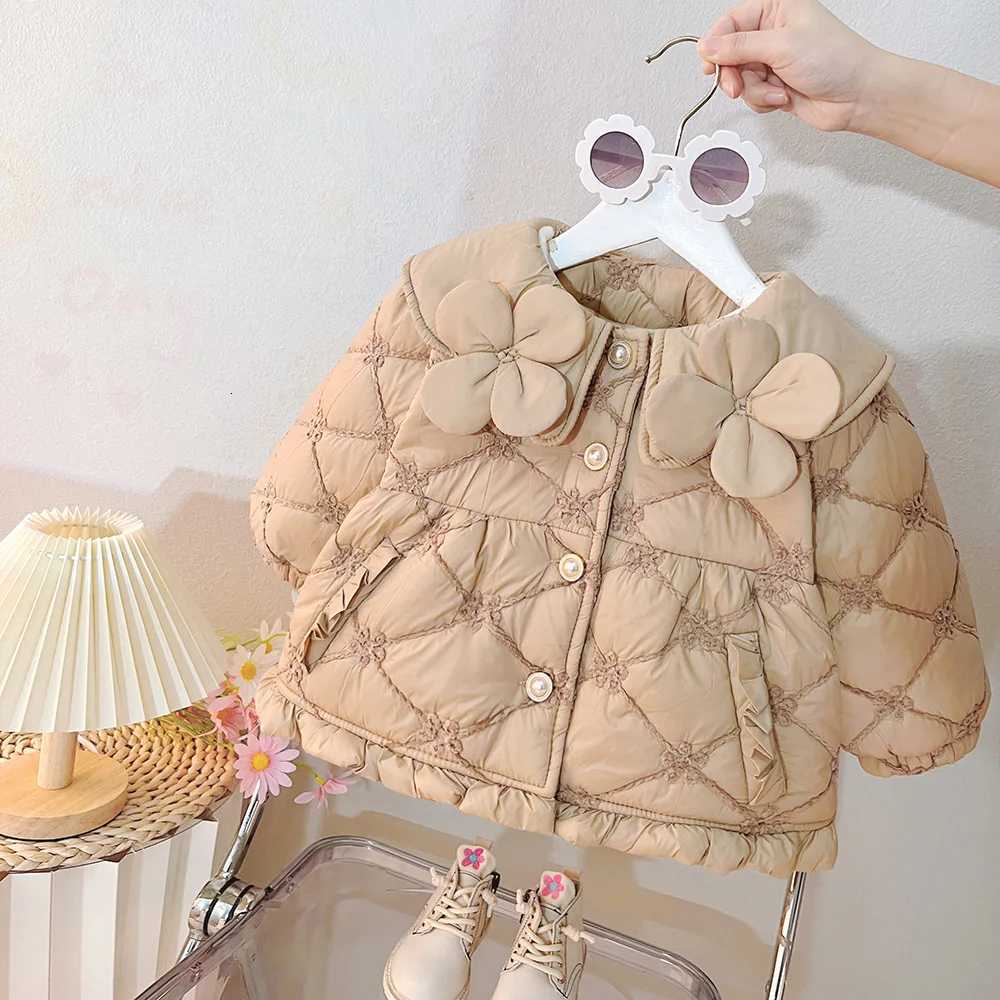 Girls Cotton Coats 2024 Winter Outfit New Fashion Plush Cottonpadded Jacket Baby Top Winter Children Clothing Warm OuterwearT251016