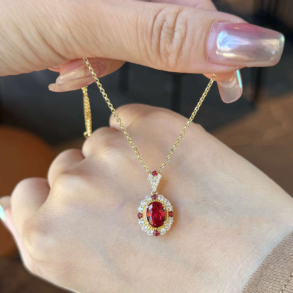 Roman Vintage Cultured Imitation Blood Ring Medieval Style Luxurious Pigeon Egg Red Corundum Pendant for Women ddmypluto