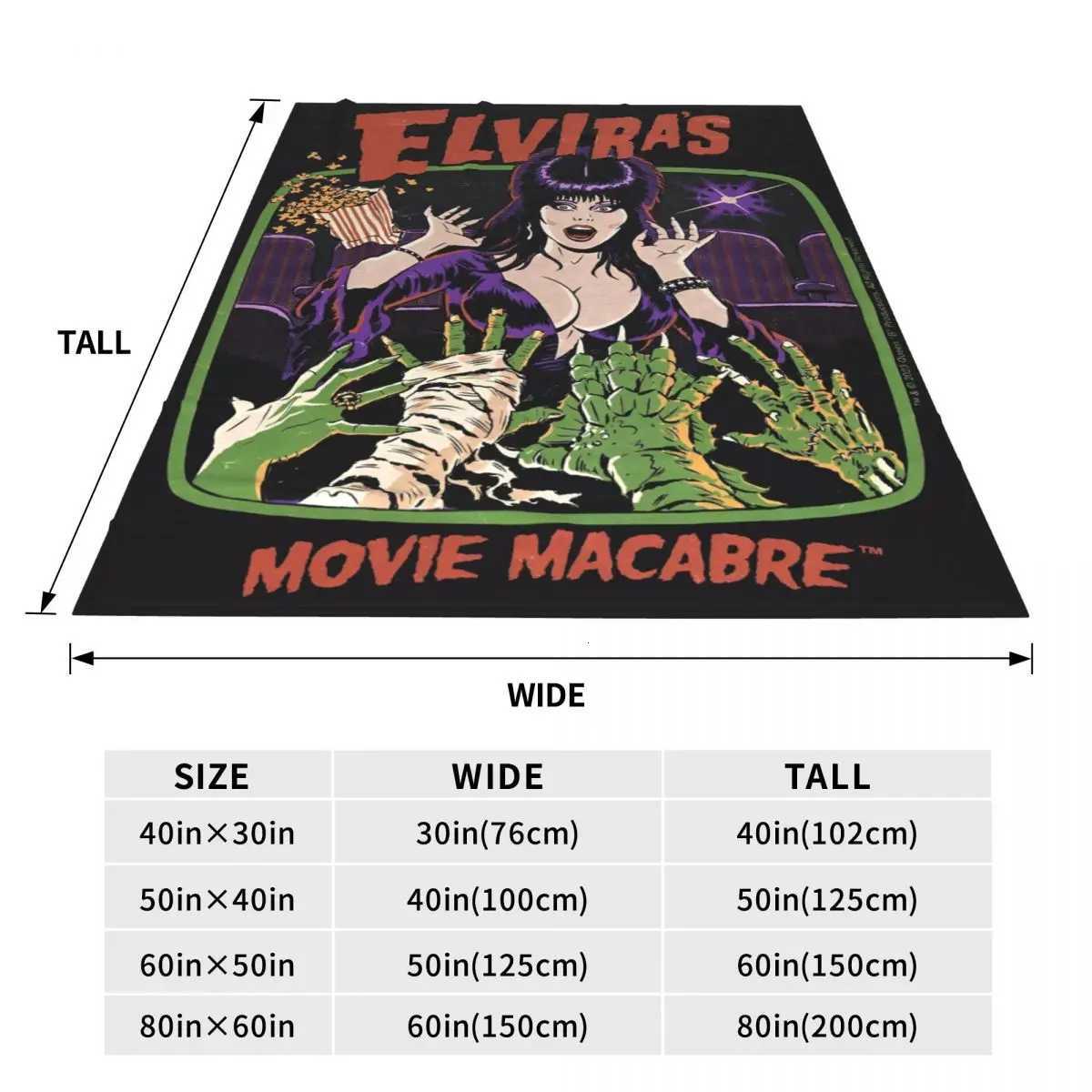 Elviras Mistress Of The Dark Movie Flannel Blankets Horror Comedy Soft Throw Blanket for Couch Bed Bedspread Sofa Bed Cover W251016