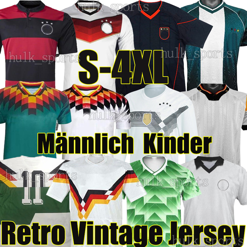 4XL SCHWEINSTEIGER GermanyS Beckenbauer Retro soccer jerseys 1980 1988 1990 92 94 96 98 2004 2006 2014 MULLER KLINSMANN BALLACK men kids Classi Vintage fooball shirt