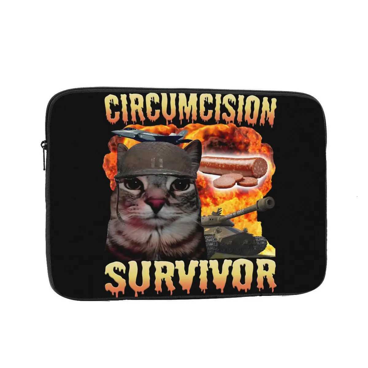 Circumcision Survivor Funny Cat Meme 15 17 Inch Laptop Liner Sleeve for Macbook Notebook Sleeve Cover Bag Shockproof Case BagW251015