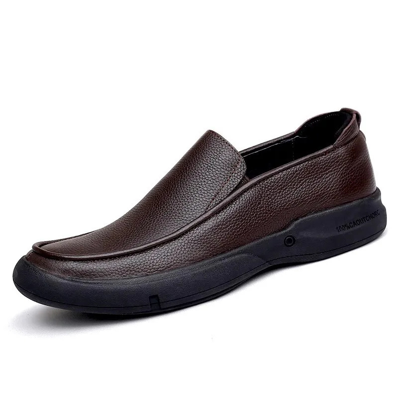 Mens Casual Leather Shoes Comfortable Big Size Business Men shoes Genuine Leather Loafers Shoes 251013