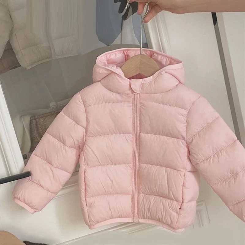 Children Hooded Light Down Cottonpadded Jacket 2025 Autumn Winter Boys Girls Warm Jackets Coats Outerwear Baby Toddler ClothesT251016
