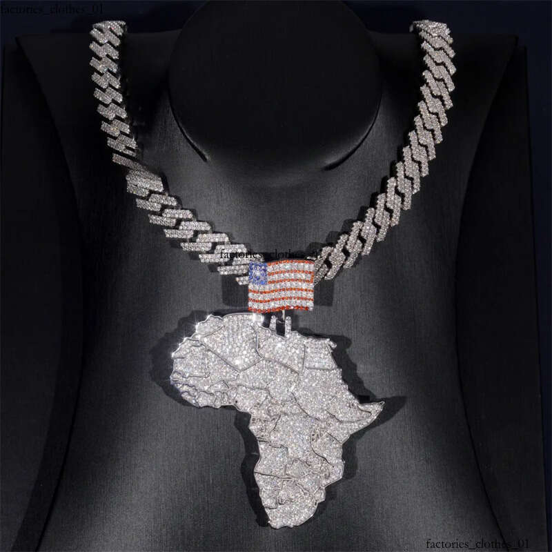 Ready Made Big Map Hip Hop Rapper Iced Out Large Size Moissanite Pendant