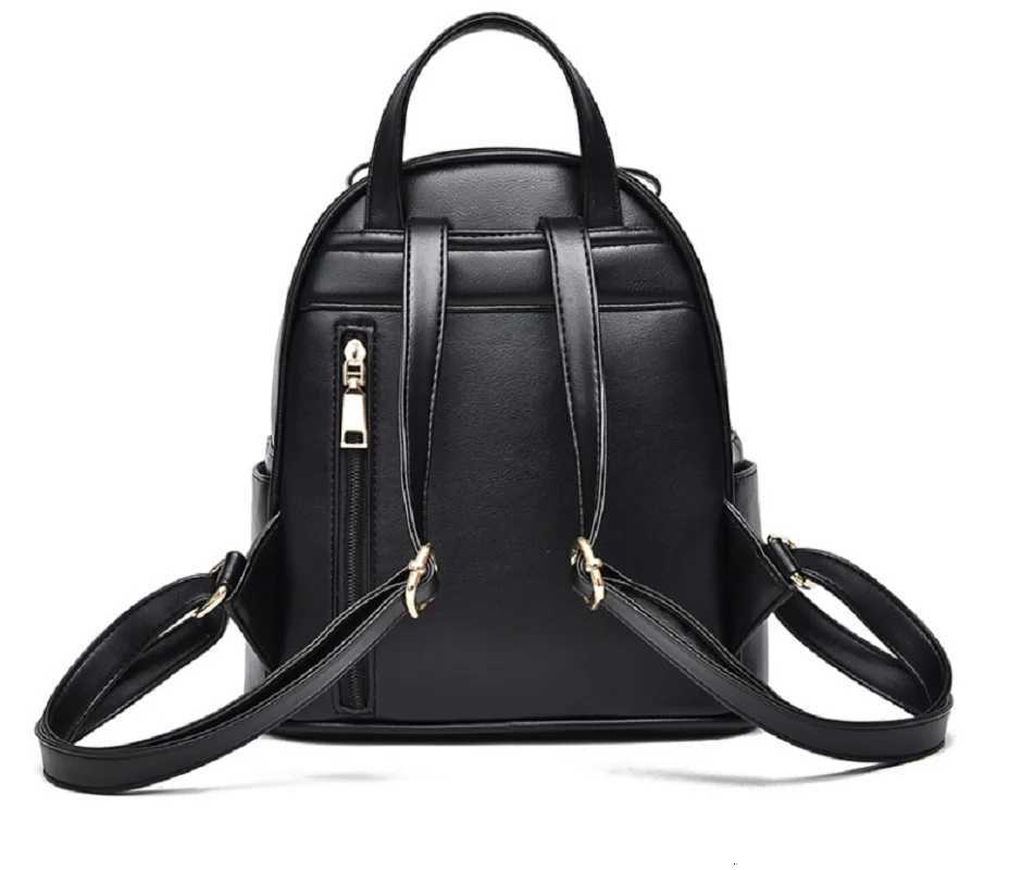 Luxury Womens Korean Fashion Large Capacity Travel Backpacks High Quality Leather Shoulder Bags Student School Bag BackpackT251016