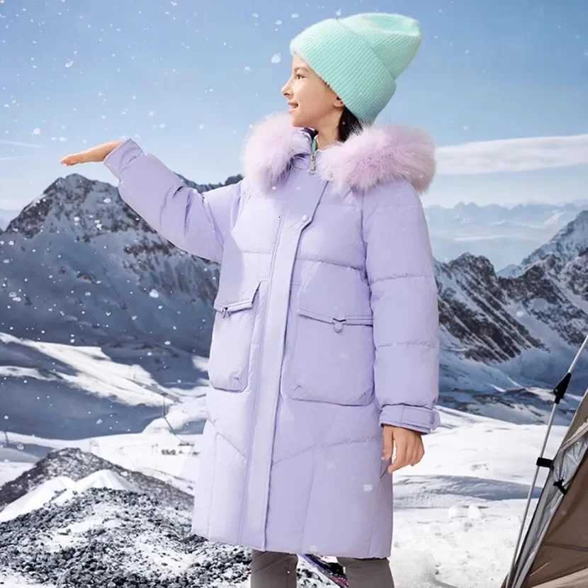 HighEnd Childrens Down Coat 2024 Winter New Girls Thciker Warm Windproof Outerwear Down Jacket A4163T251016