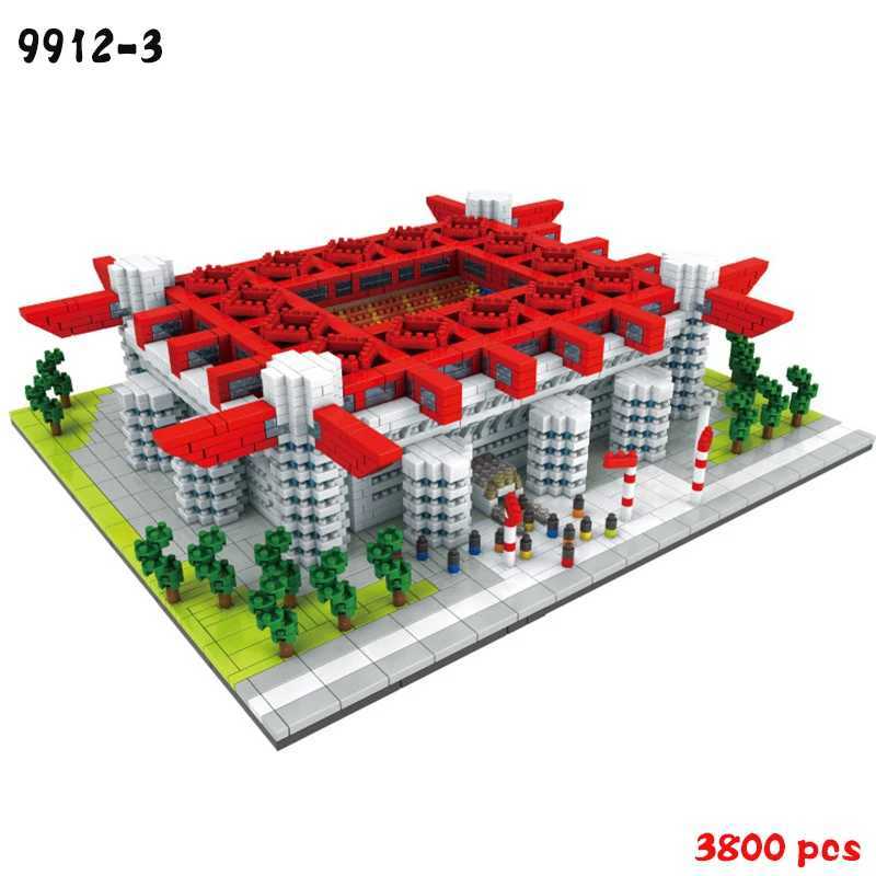 Barcelona Soccer Stadium Micro Blocks Building Sets Mini Bricks Architecture Building Block Toys for Adults Football Field Gift L251016