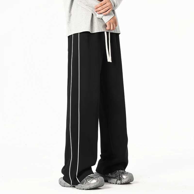 2025 Autumn Men Sweatpants Baggy Joggers Cotton Korean Sports Pants Neutral Loose Outdoor Jogger Fitness Trouser J251203