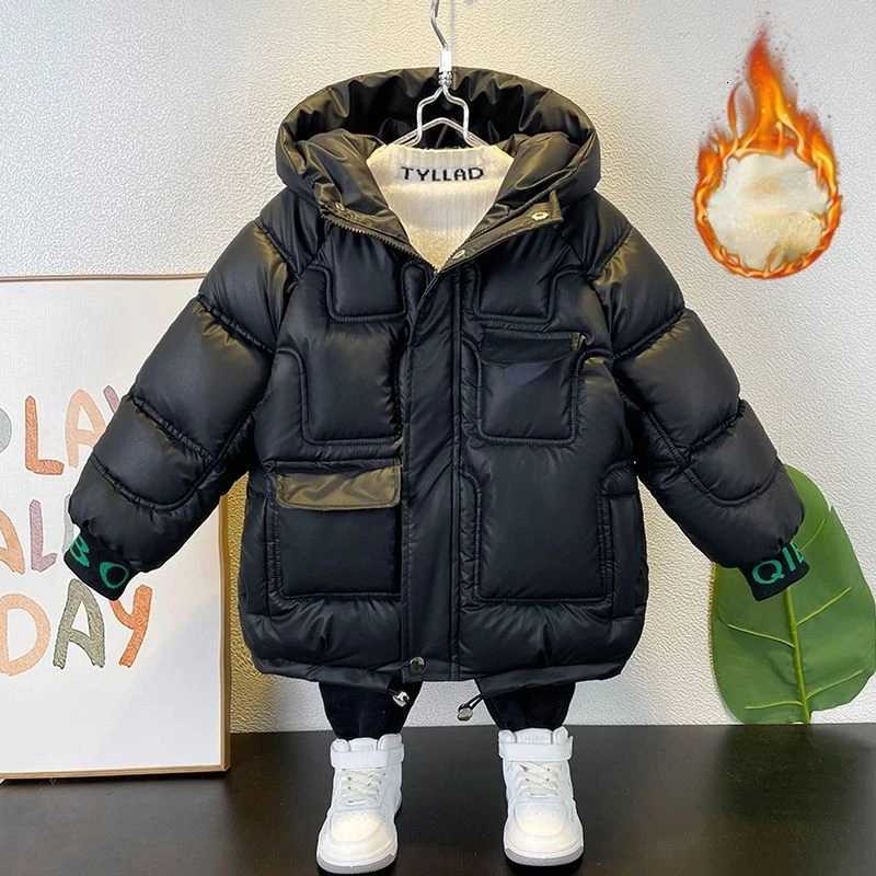 2025 New Girls Winter Thickened Down Parkas Outerwear Fashion Winter Girls Cotton Coat Childrens Clothing Girls 9 12 8 14 YearsT251016