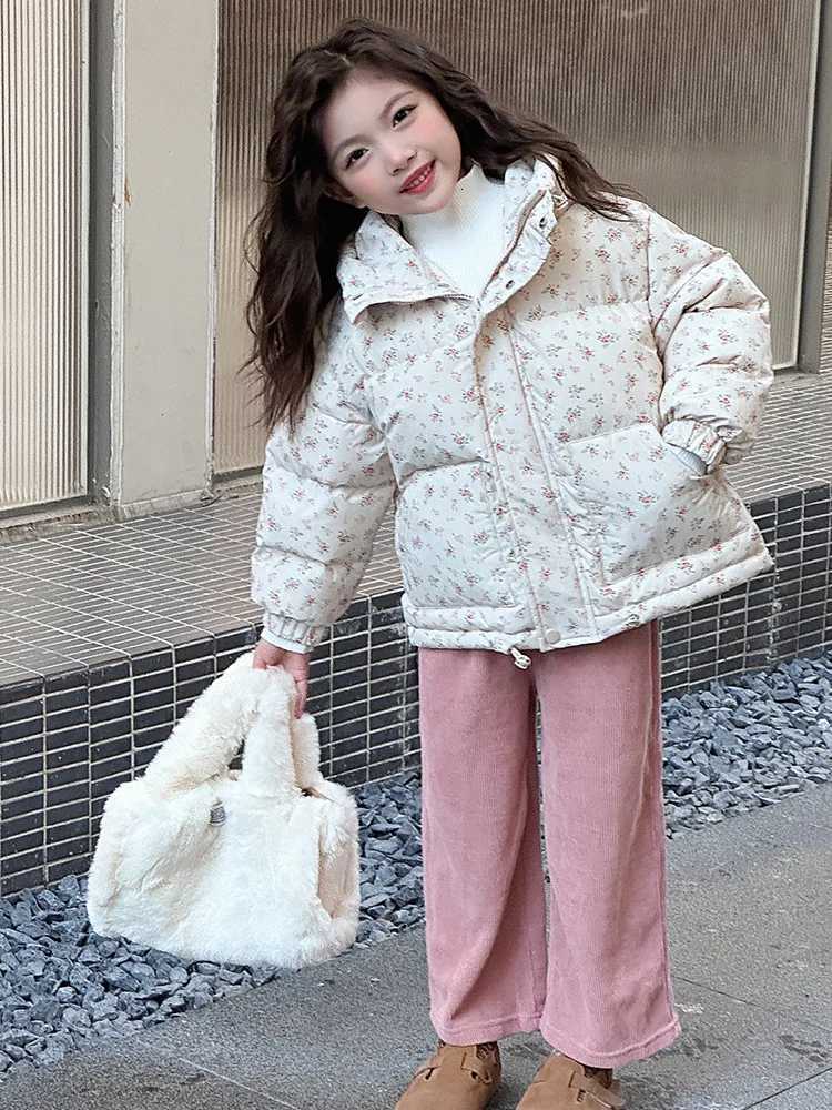 Fashion Baby Girls Winter Clothes Thick Warm Floral Cotton Kids Coat Children Princess Padded Jacket XMP503T251016
