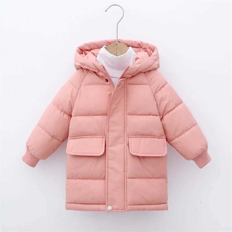 Mid Length Hooded Kids Puffer Jacket 2025 Winter Fashion Warm Winter Coat for 3 To 11 Years Boys Girls Casual OuterwearT251016