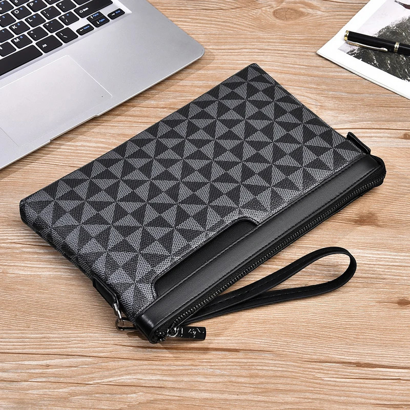 Men Wallet Clutch Bag Leather Coin Purse Large Capacity Envelope Long Business Handbag For Phone Card Holder Key 251014