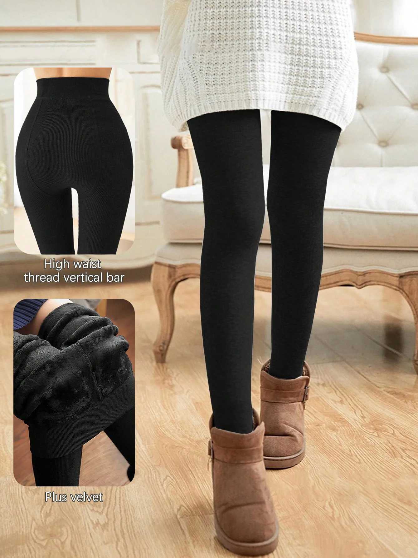 300g WomenS HighWaist Thermal Leggings Warm Thickened Tight Pants Perfect for Winter and Cold Weather ActivitiesT251016