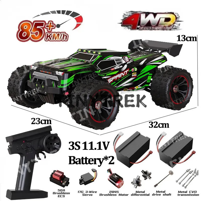 9522Pro Dwe76 85Kmh Highspeed RC Car Brushless Fourwheel Drive Offroad Drift 1 16 Professional Racing 9522 50Kmh Boys Toy 250821