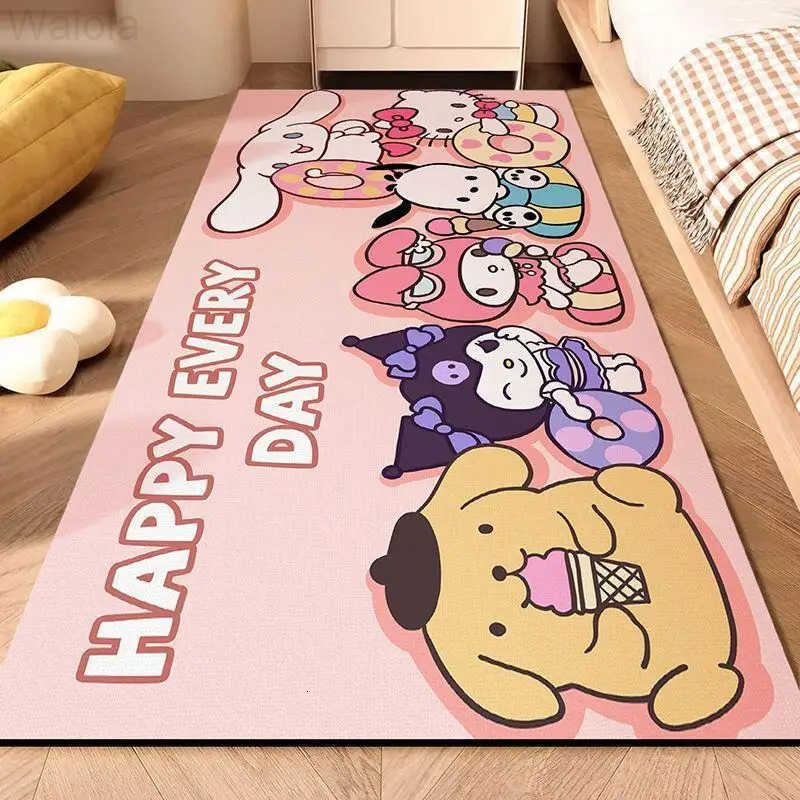 Sanrio Hot Hello Kitty Carpet Foot Mat Bedroom Floor Mat 12050Cm Room Bedroom Living Room Decoration Household Kawaii Anime New L251016