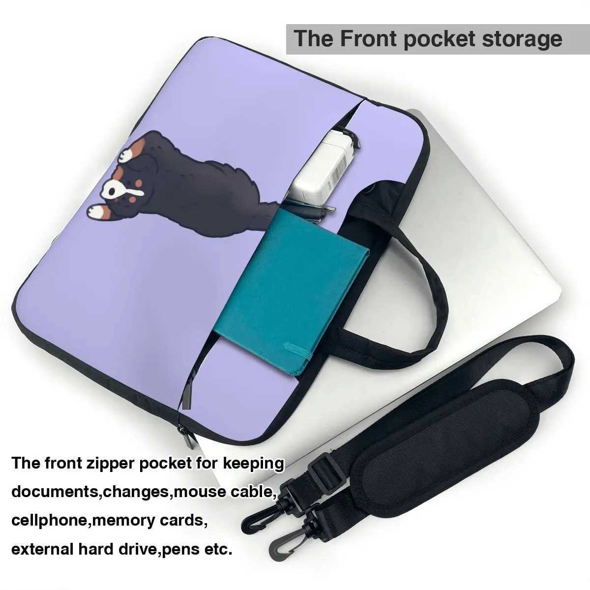 Bernese Mountain Dog Animal Laptop Bag Protective Case Computer Bag 13 14 156 Inch Crossbody Notebook Pouch For Macbook Pro AirW251015