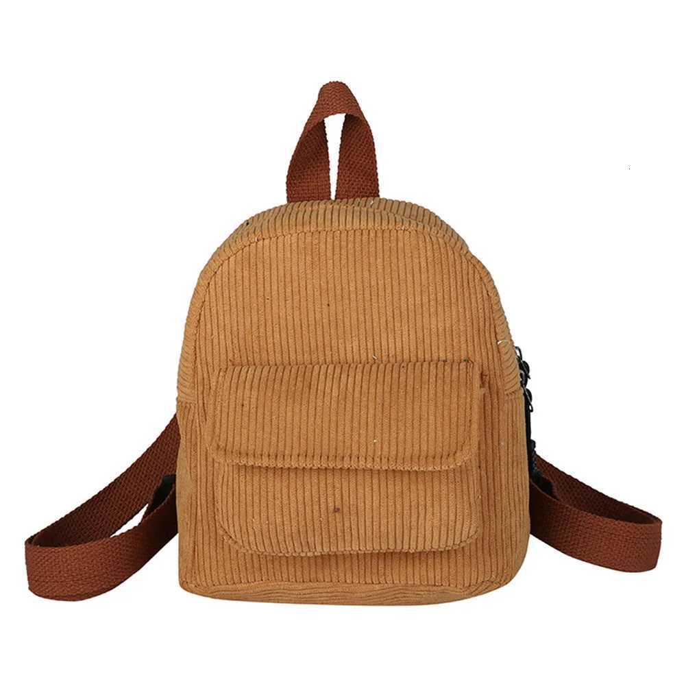 Women Fashion Mini Backpack Versatile Student Girls Bookbag Solid Color Retro Travel Backpack Student Book Bag Aesthetic PurseT251016