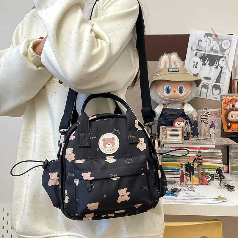 Girls Small Backpacks Cute Bear Print Women Nylon Shoulder Bags School Mini Backpack LightWeight Purse For Ladies ShoppingT251016
