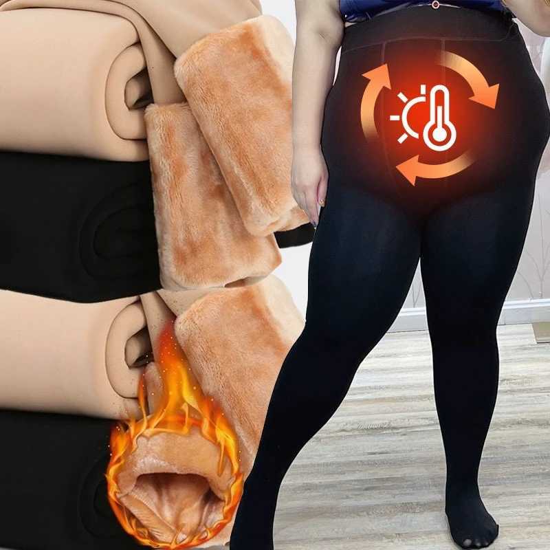 2025 New Thermal Stockings Woman Fleece Tights Sexy Winter Warm Pantyhose Slim Thicken Tights Elastic Velvet Pantyhose FemaleT251016