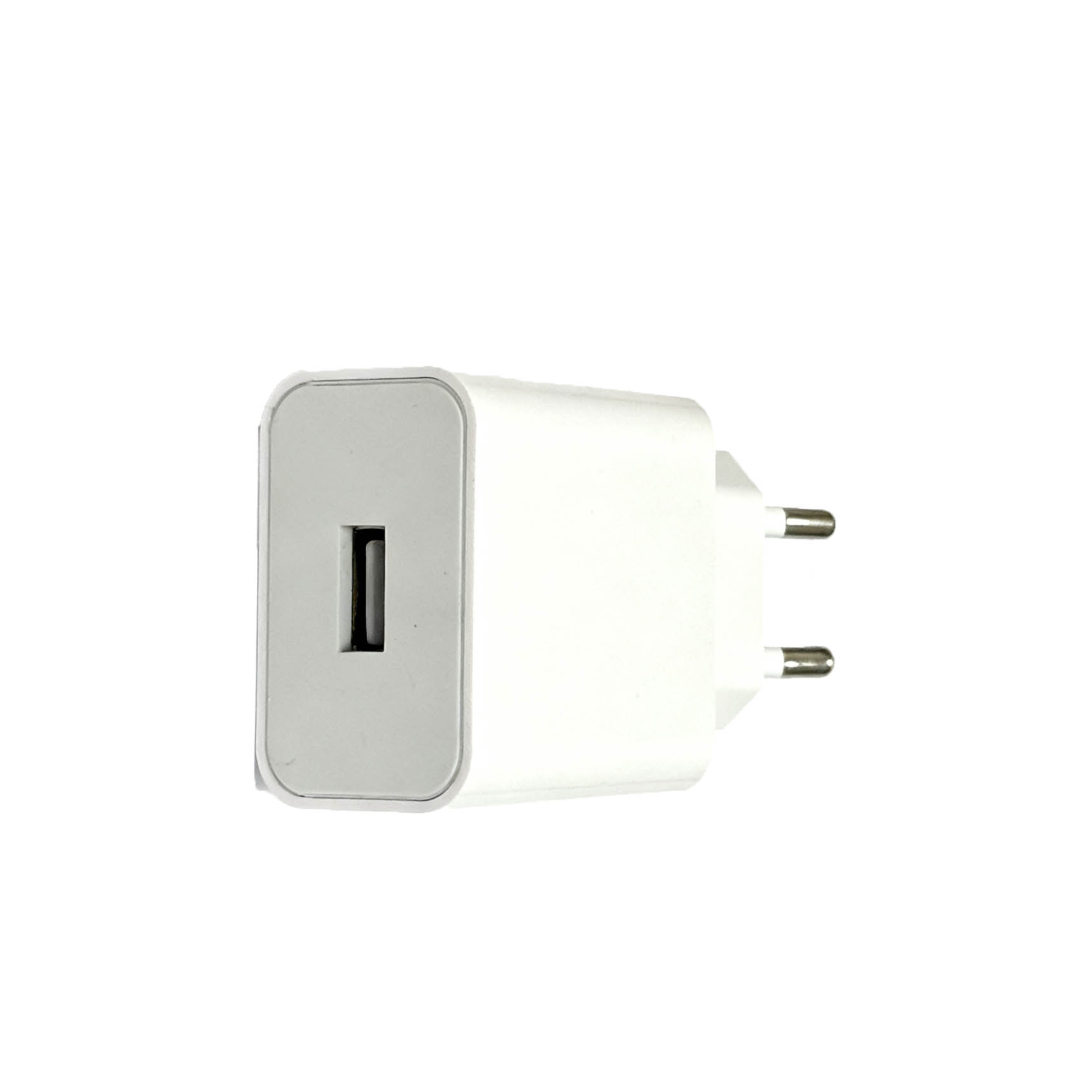 White EU - Standard USB Wall Charger Plug, Compact and Efficient Power Adapter for Mobile Devices