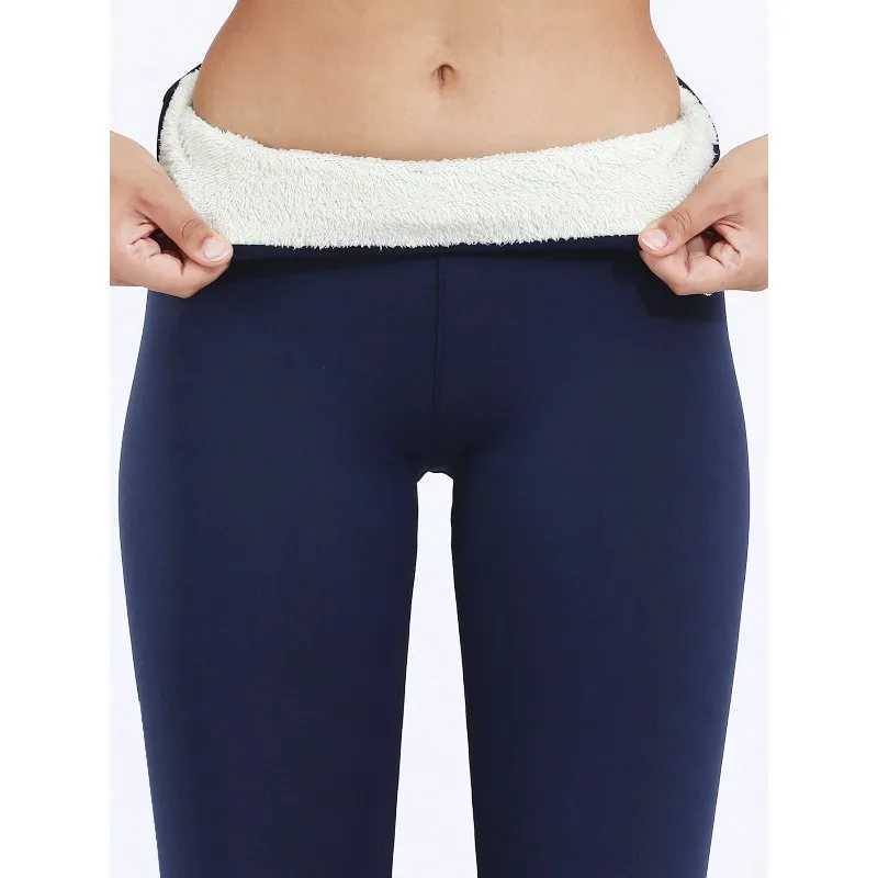Winter Velvet Leggins Womens Solid Color Thick Pants Warm Velvet High Waist Skinny Outdoors Casual Classic LeggingsT251016